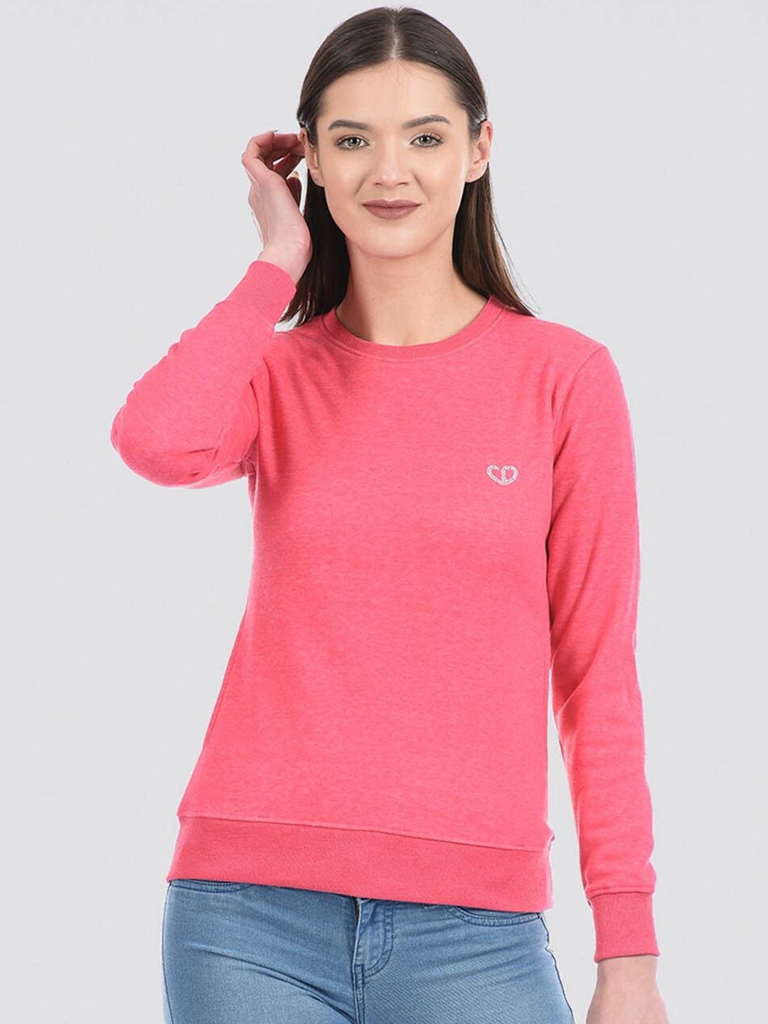 

Cloak & Decker by Monte Carlo Graphic Printed Cotton Pullover Sweatshirt Sweatshirt, Pink