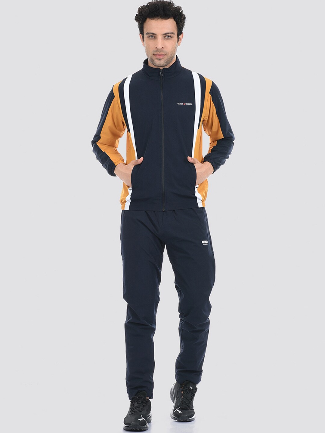 

Cloak & Decker by Monte Carlo Colourblocked Tracksuits, Navy blue
