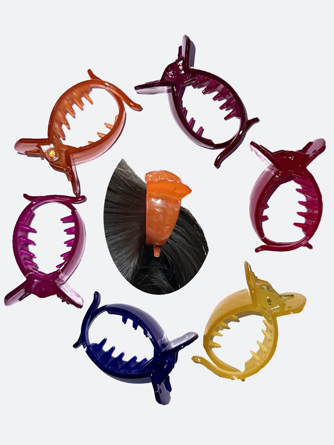 

FCK-3 Set of 6 Spiral Claw Clip, Green