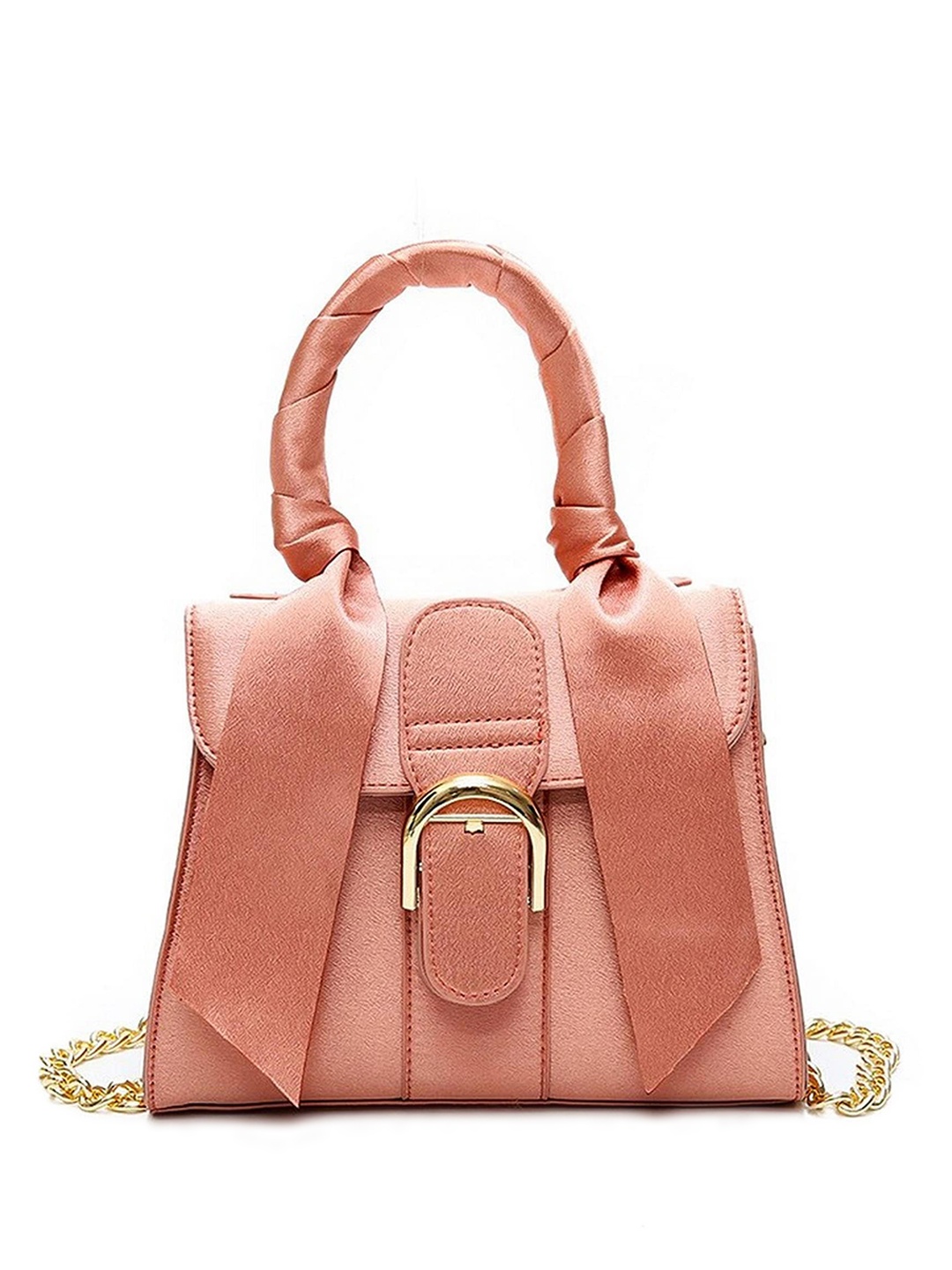 

Diva Dale Buckle Detail Structured Satchel, Pink