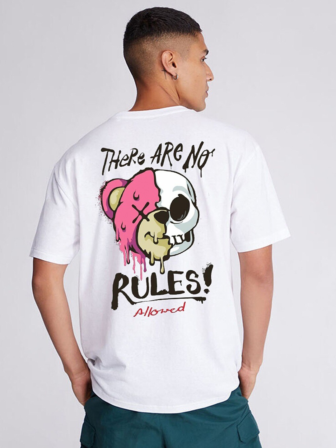 

Imsa Moda Graphic Printed Cotton T-shirt, White