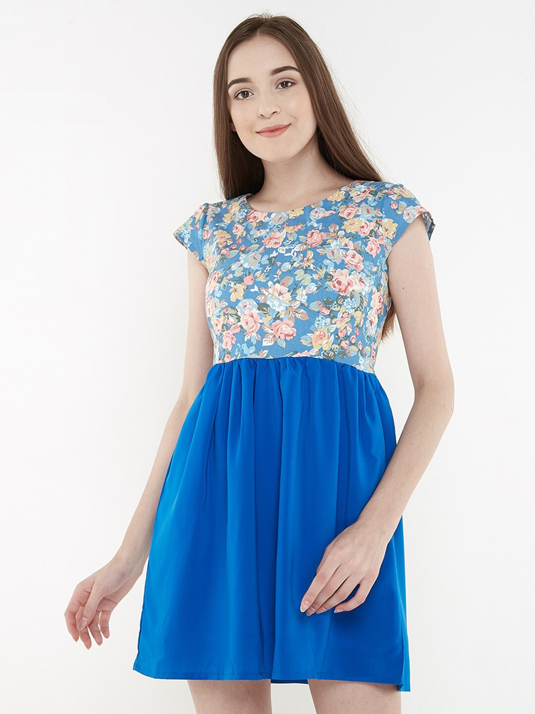 

Chanira La Parezza Floral Printed Fit & Flare Dress, Blue