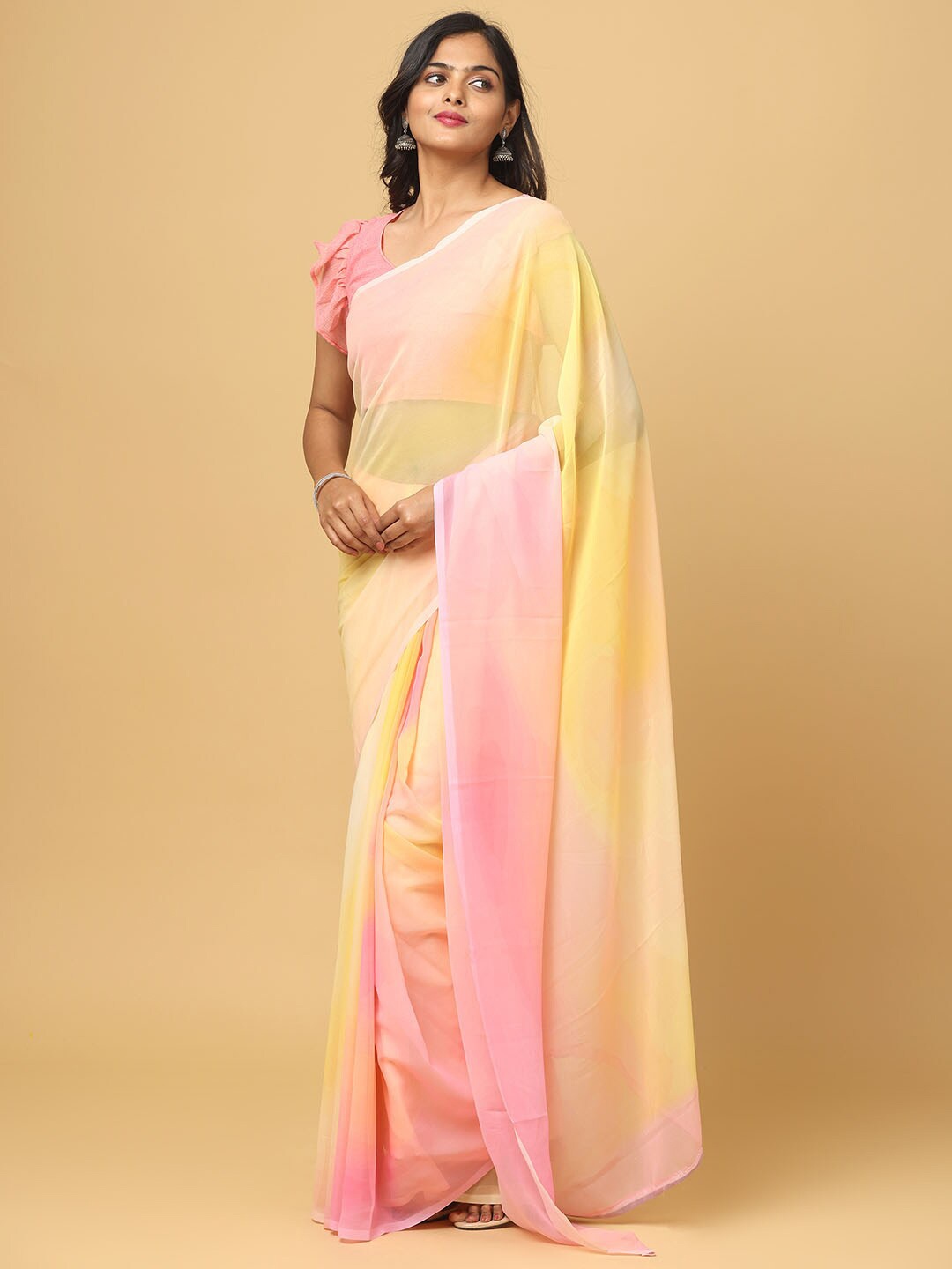 

VASTRANAND Ombre Dyed Saree, Pink