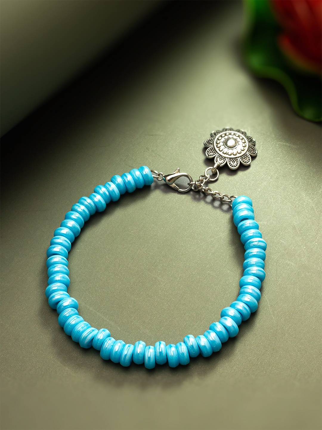 

aadita Unisex Beaded Bracelet, Silver