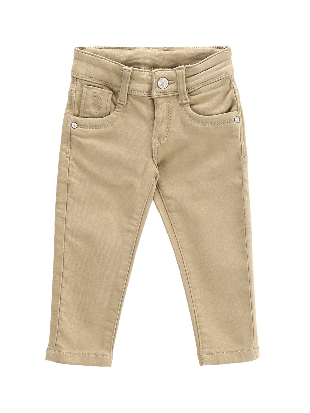 

U.S. Polo Assn. Kids Boys Slim Fit Clean Look Stretchable Jeans, Brown