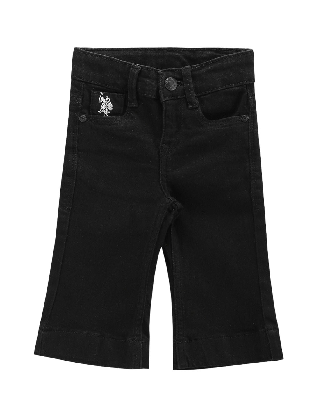 

U.S. Polo Assn. Kids Girls Mid-Rise Bootcut Stretchable Jeans, Black