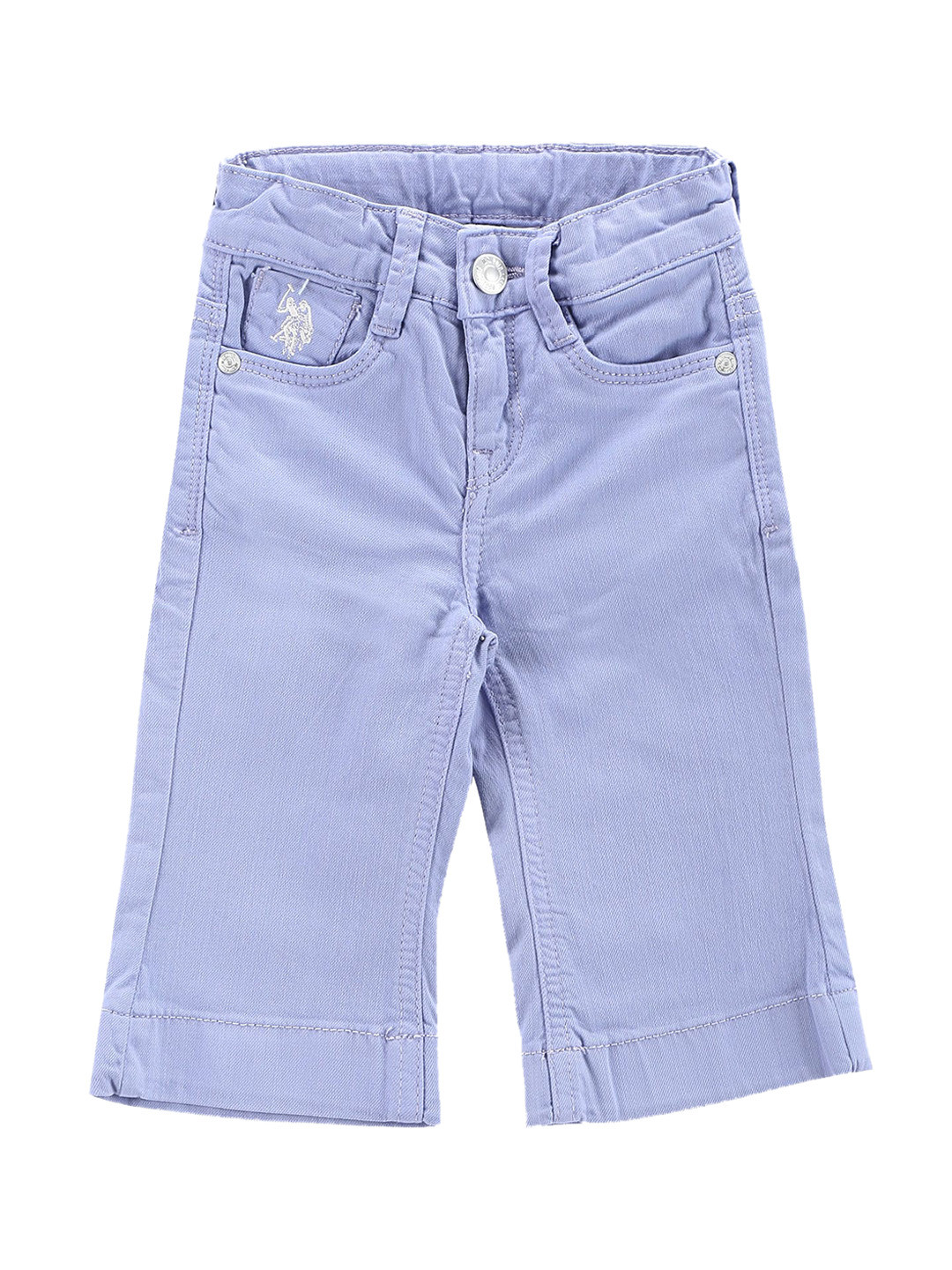 

U.S. Polo Assn. Kids Girls Mid-Rise Bootcut Stretchable Jeans, Purple