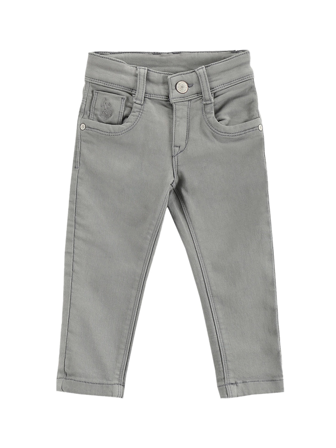 

U.S. Polo Assn. Kids Boys Slim Fit Clean Look Stretchable Jeans, Grey