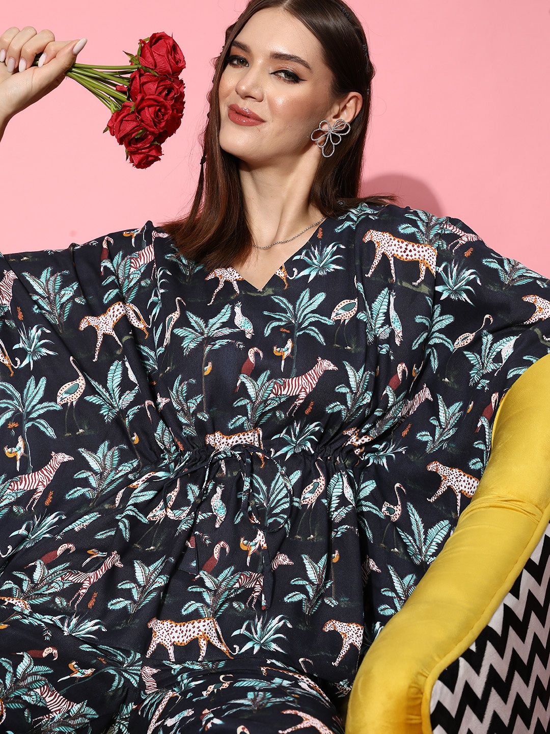 

all about you Printed Co-Ords, Navy blue