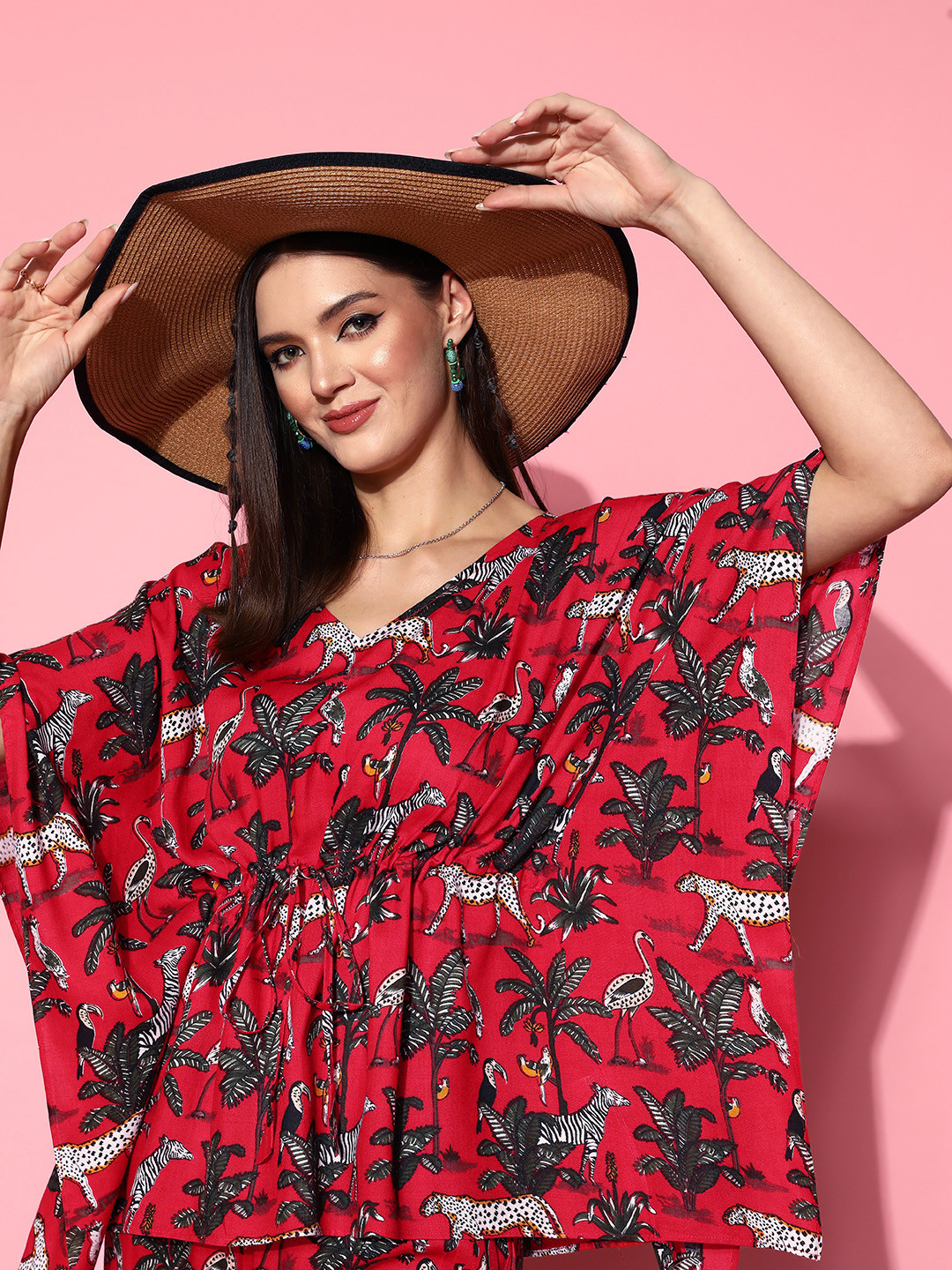 

all about you Printed Co-Ords, Red