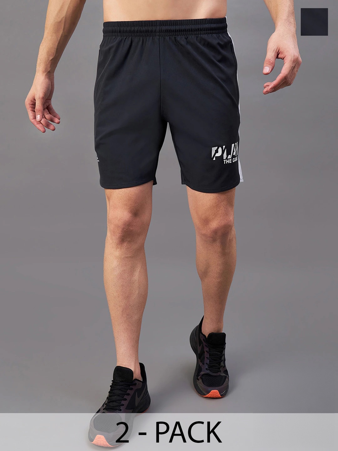 

Masch Sports Mid-Rise Rapid Dry Training or Gym Shorts, Black
