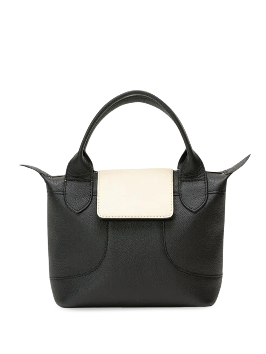 

Mistry Leather Structured Handheld Bag, Black