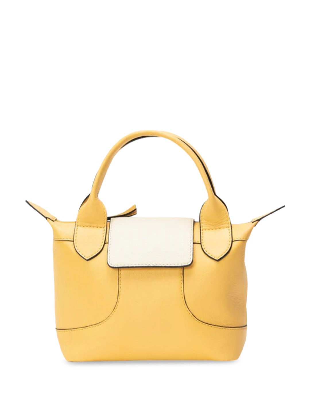 

Mistry Leather Structured Handheld Bag, Mustard