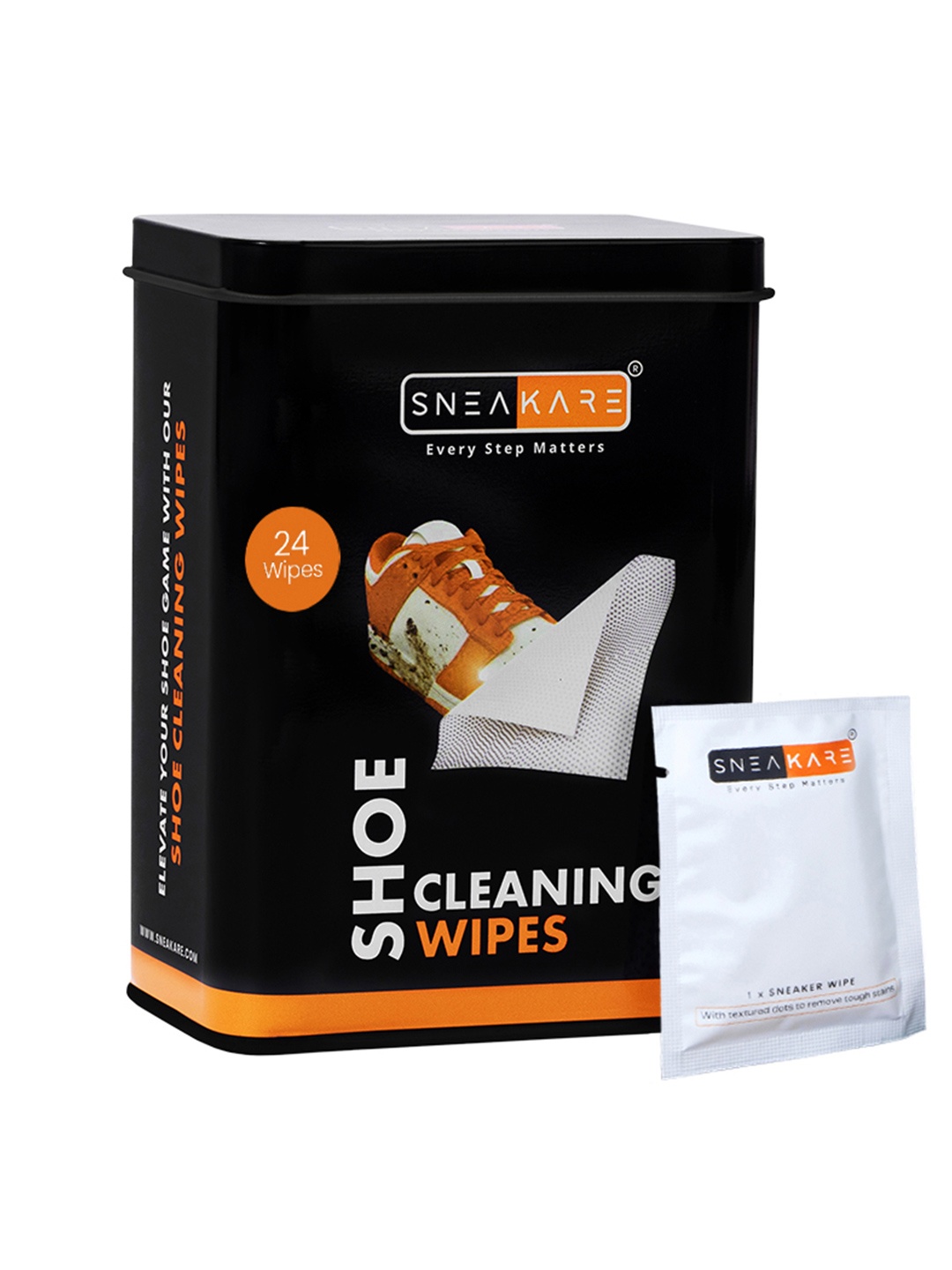 

SNEAKARE Set Of 24 Travel Friendly Shoe Wipes, White