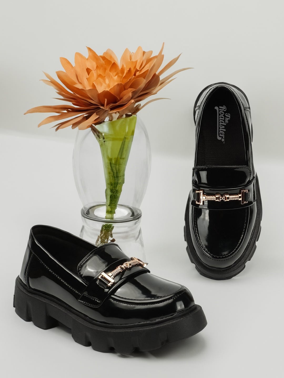 

Roadster Women Slip-On Lightweight Horsebit Loafers, Black