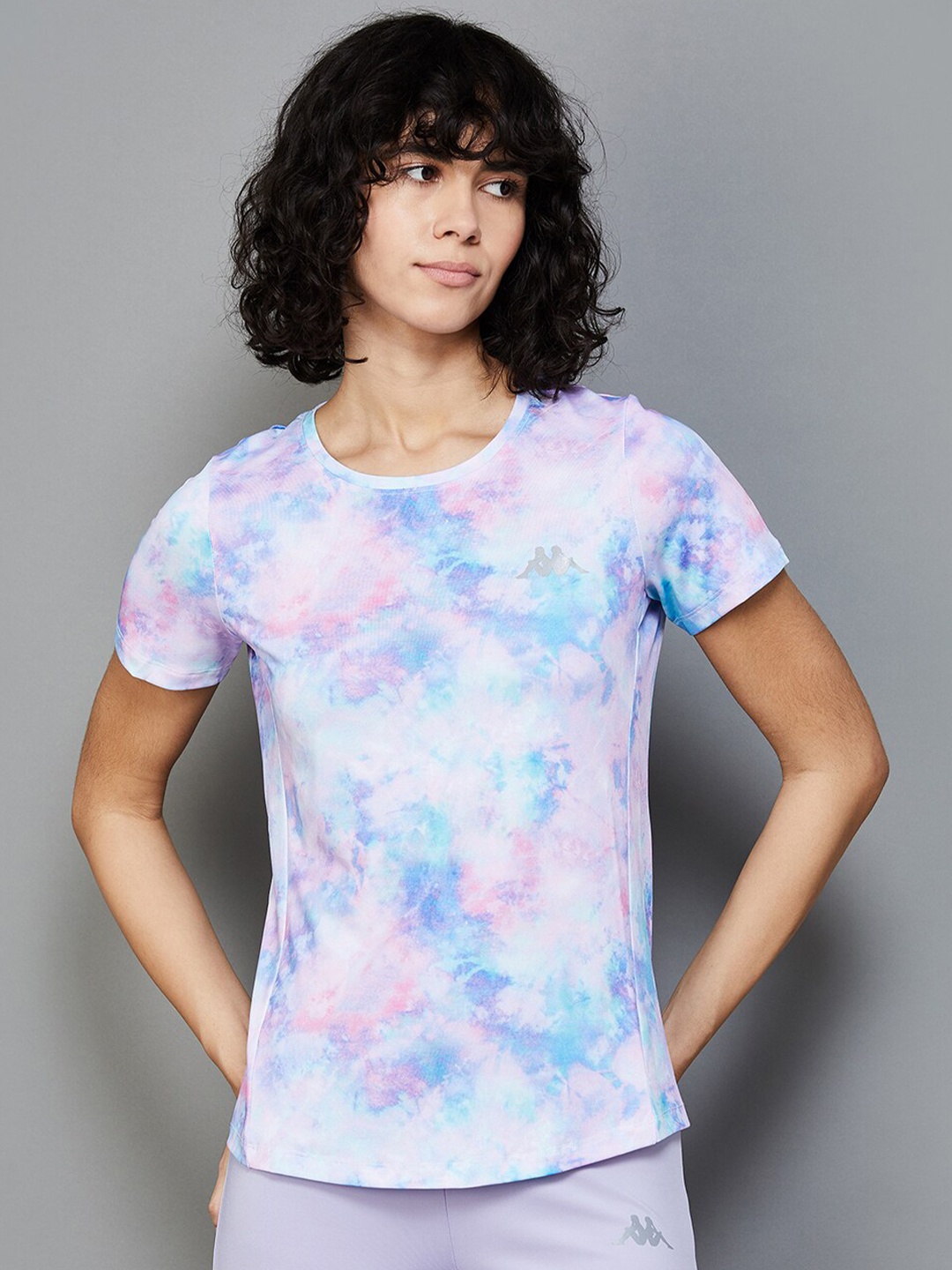 

Kappa Tie and Dye Dyed Round Neck Cotton T-shirt, White