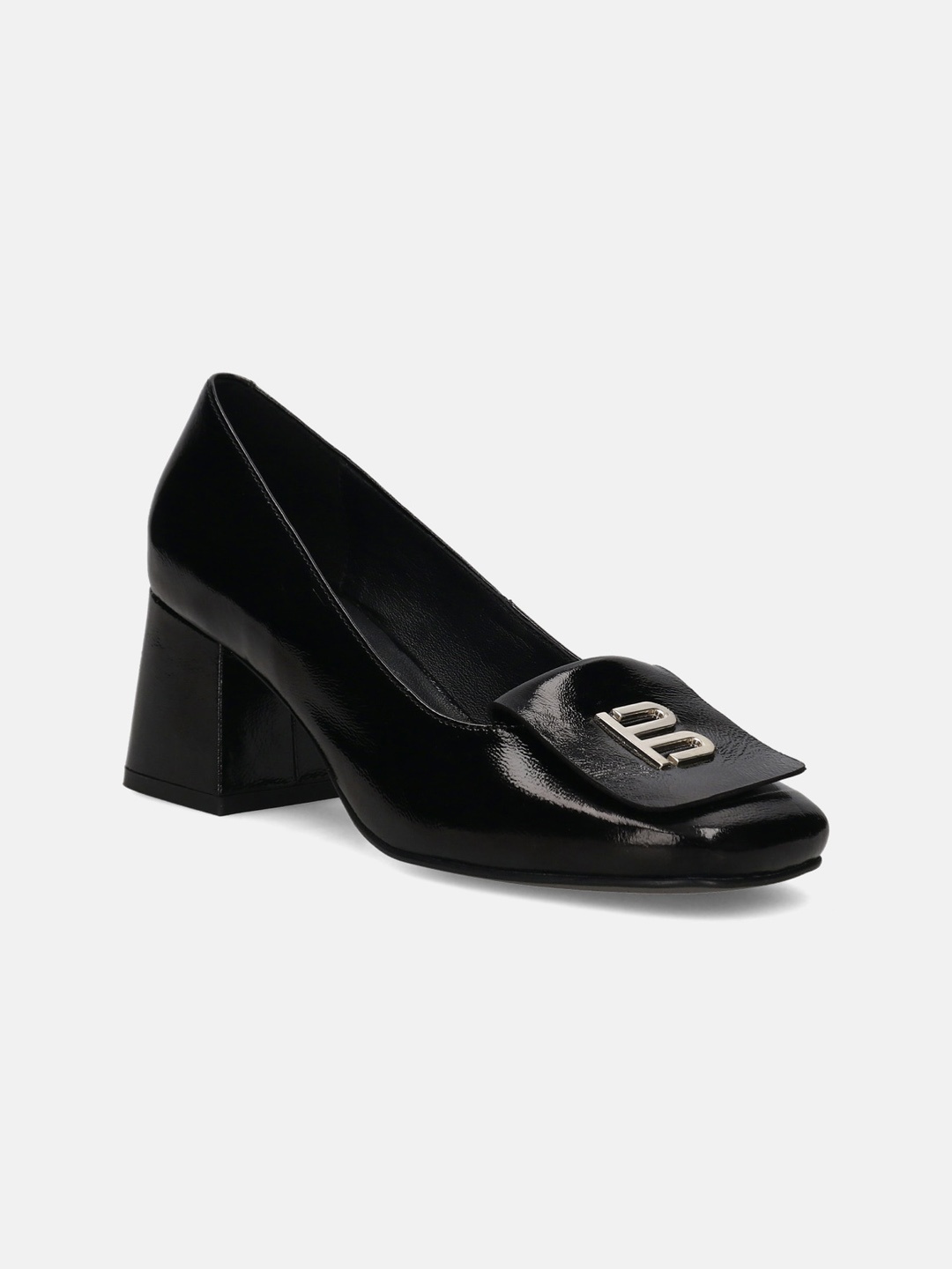 

BAGATT Sindy Leather Closed Back Block Pumps, Black