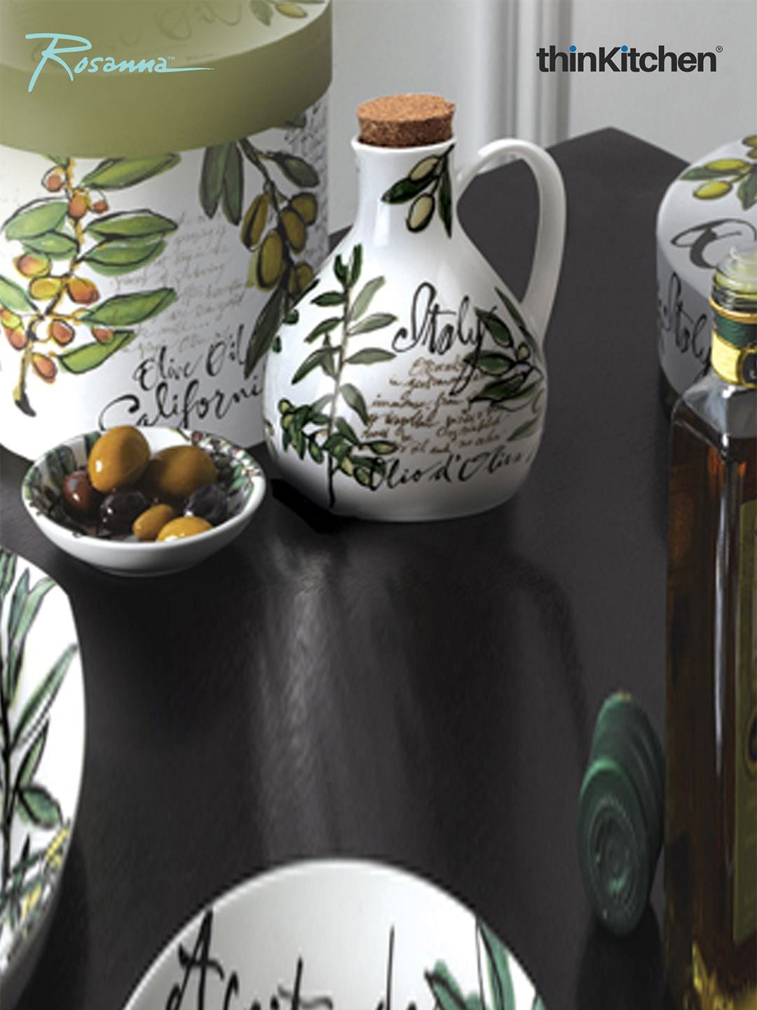 

Rosanna White & Green Printed Ceramic Oil Dispenser