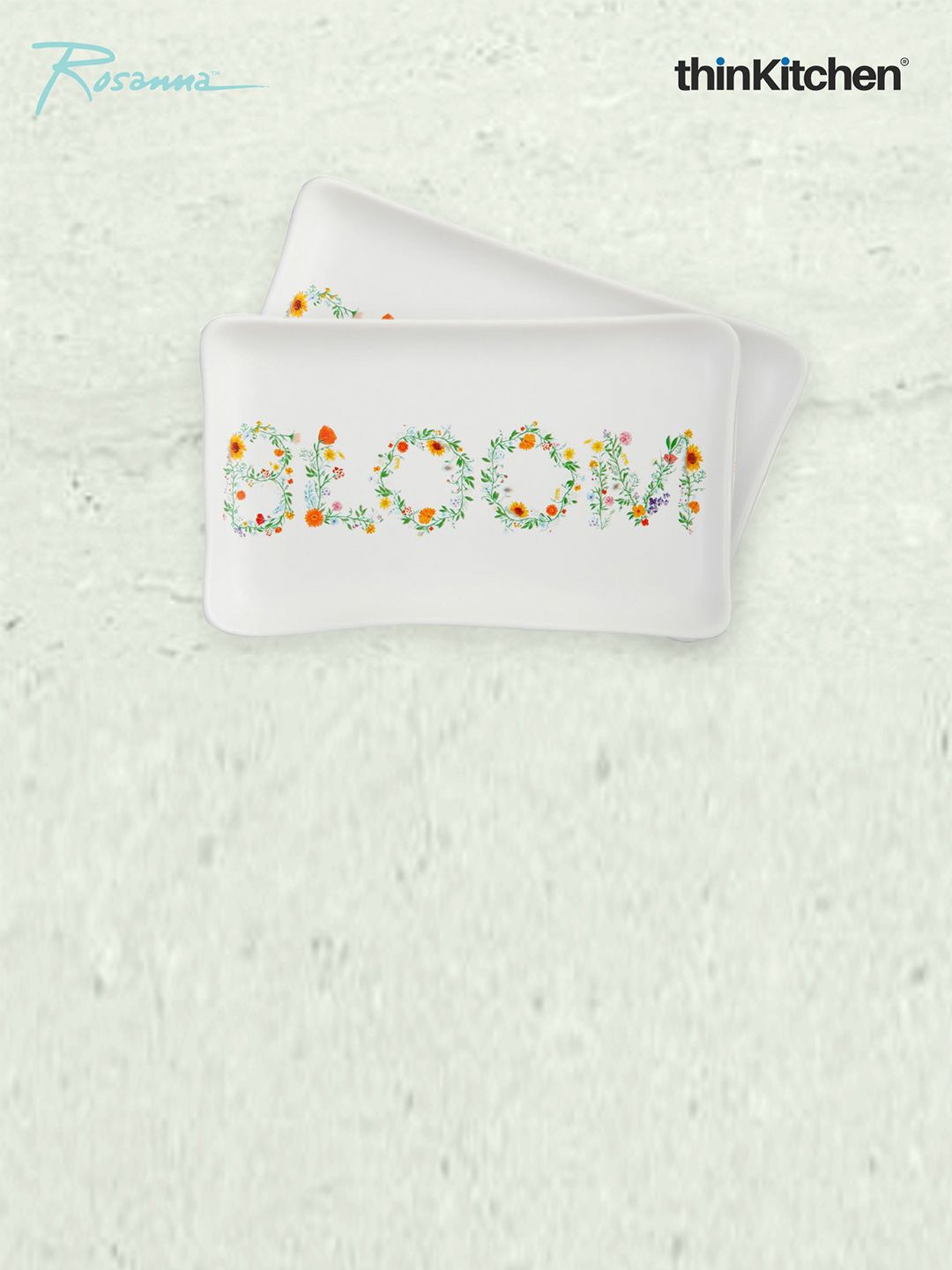 

Rosanna White & Green Printed Ceramic Butter Dish