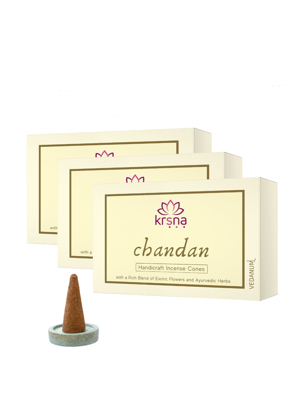 

VEDANUM Brown Charcoal Free Chandan Dhoop Cones