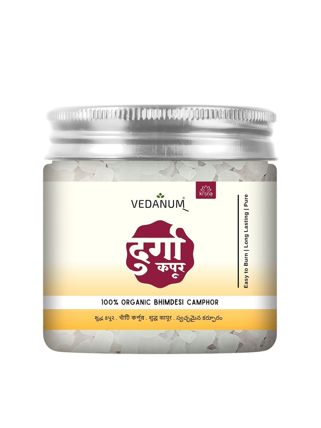 

VEDANUM White Pure Bhimseni Camphor Jar