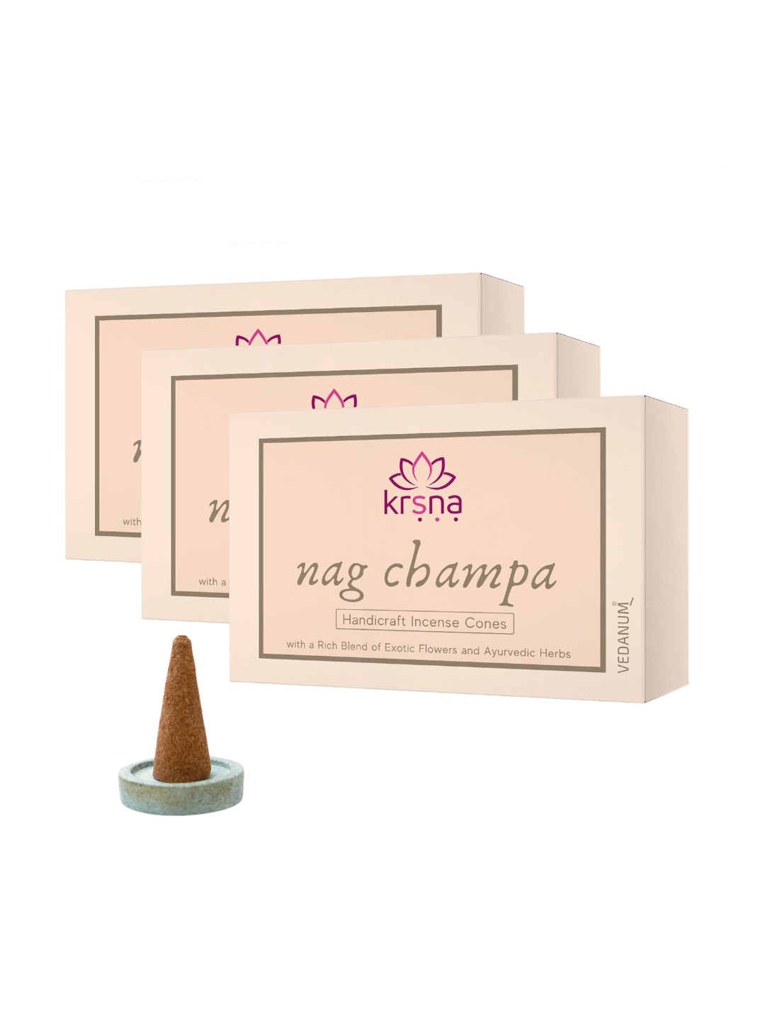 

VEDANUM Brown Charcoal Free Nagchampa Dhoop Cones