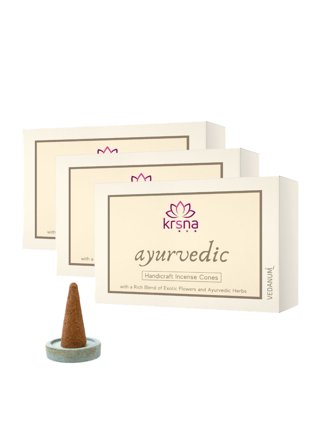

VEDANUM Brown Charcoal Free Ayurvedic Dhoop Cones