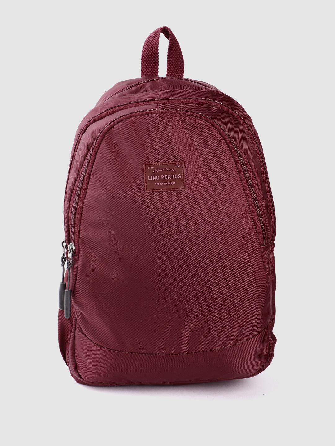 

Lino Perros Women Self-Striped Backpack, Maroon