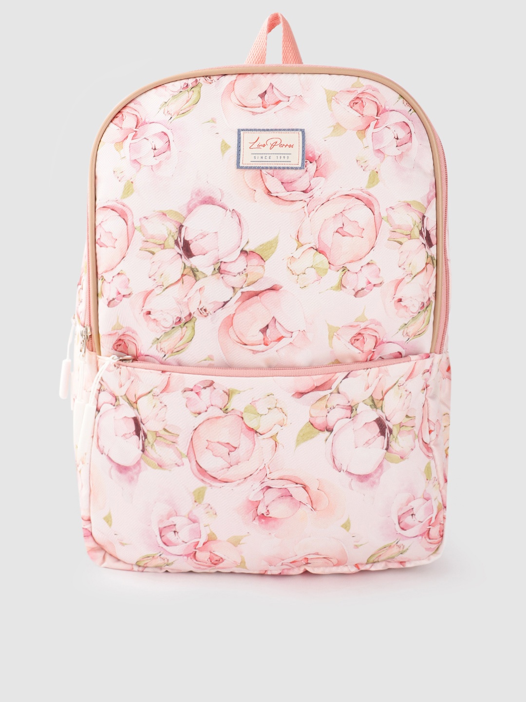 

Lino Perros Women Floral Print Backpack, Peach