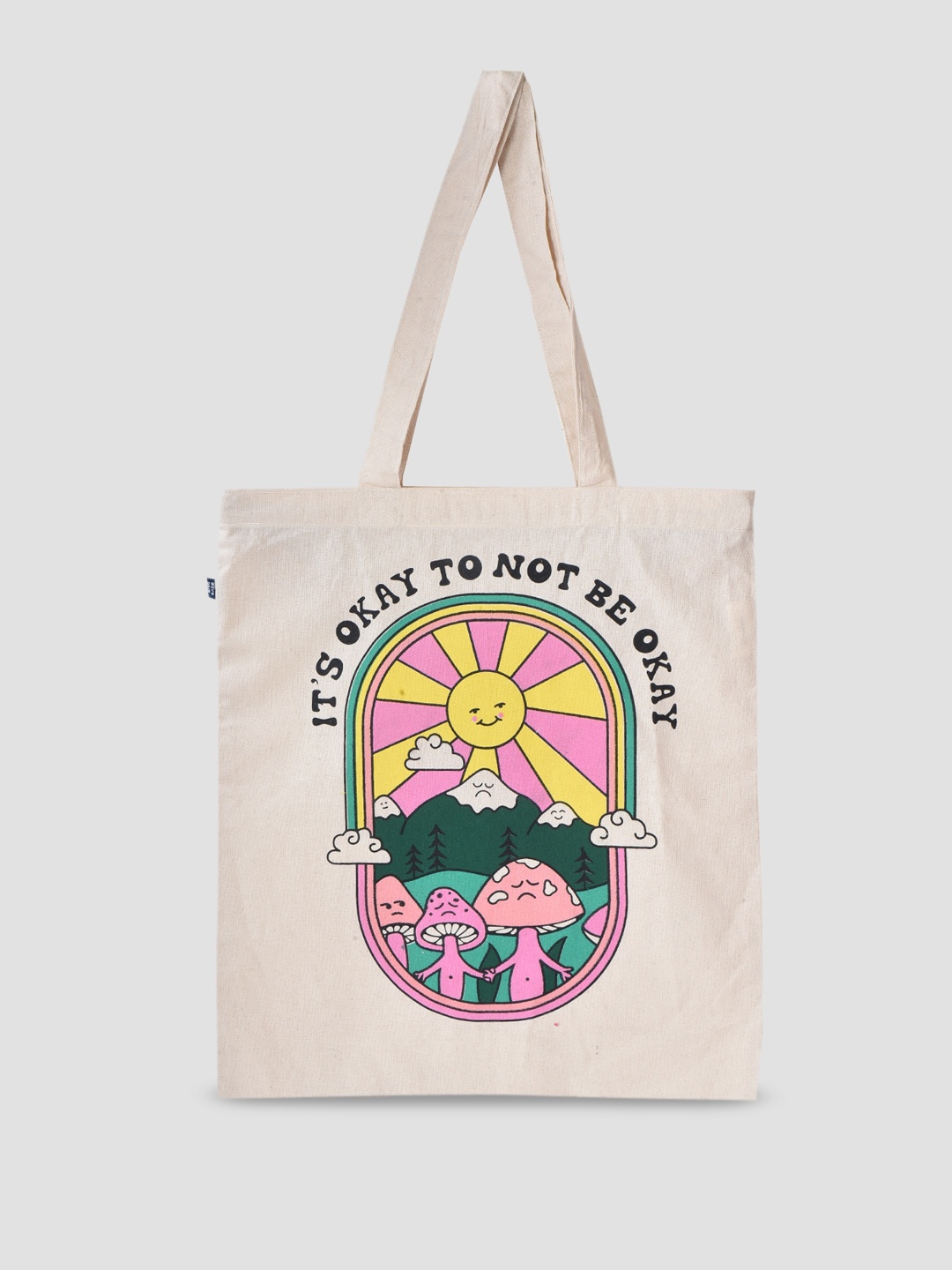 

AQVA Graphic Printed Structured Tote Bag, White