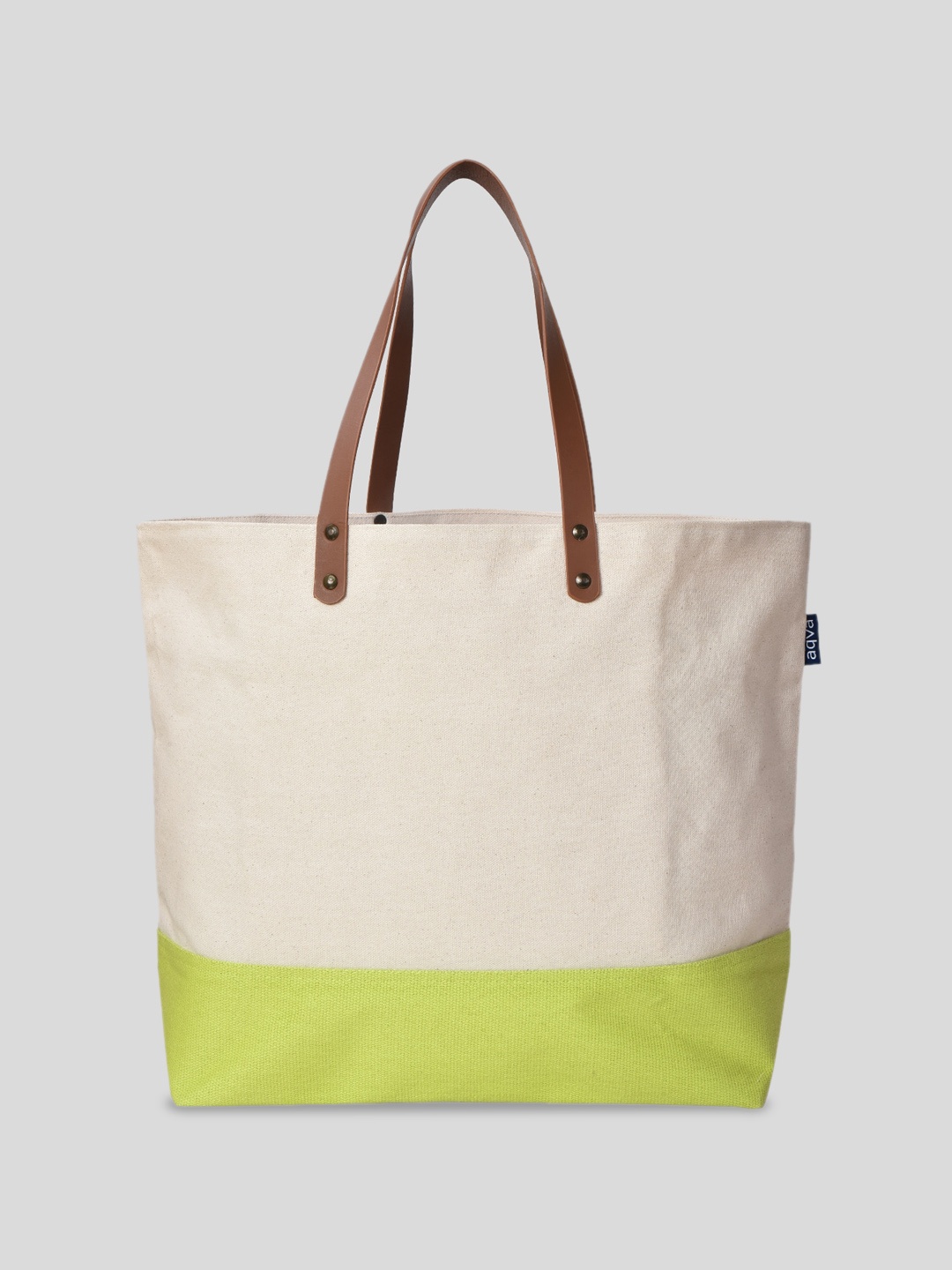 

AQVA Colourblocked Structured Tote Bag, Cream