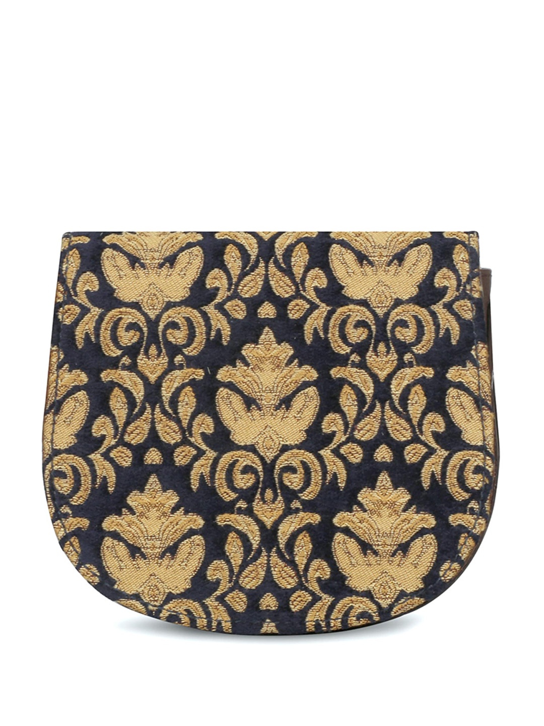 

Favore Floral Printed Leather Swagger Sling Bag, Black