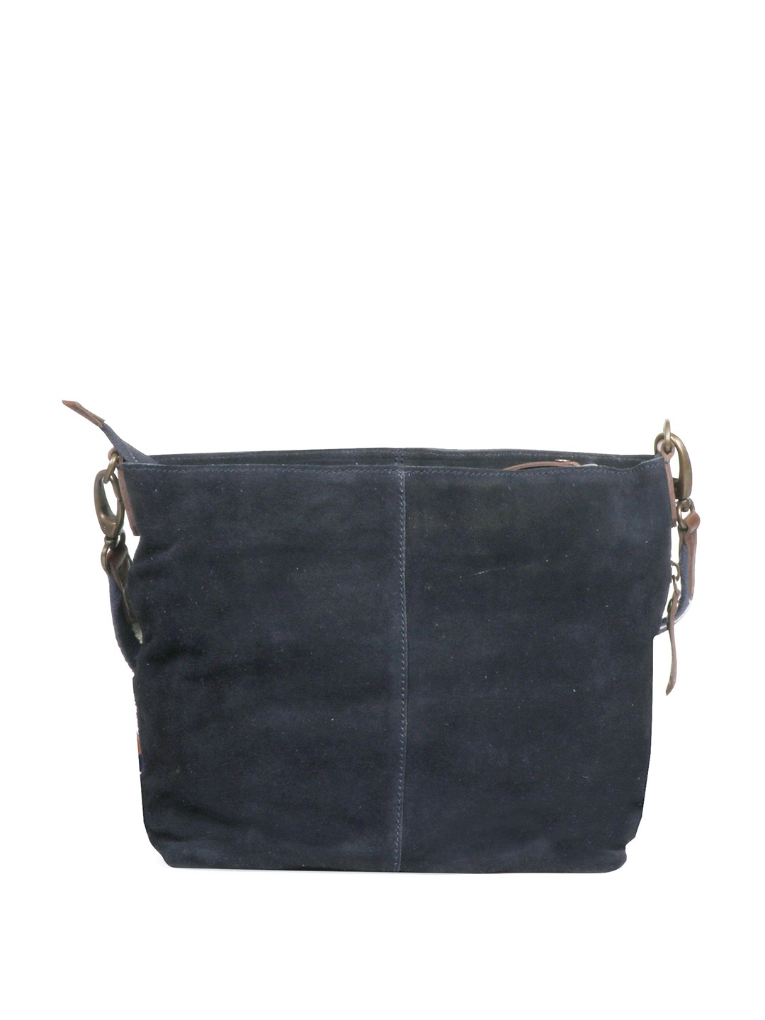 

Favore Leather Oversized Structured Satchel with Tasselled, Blue