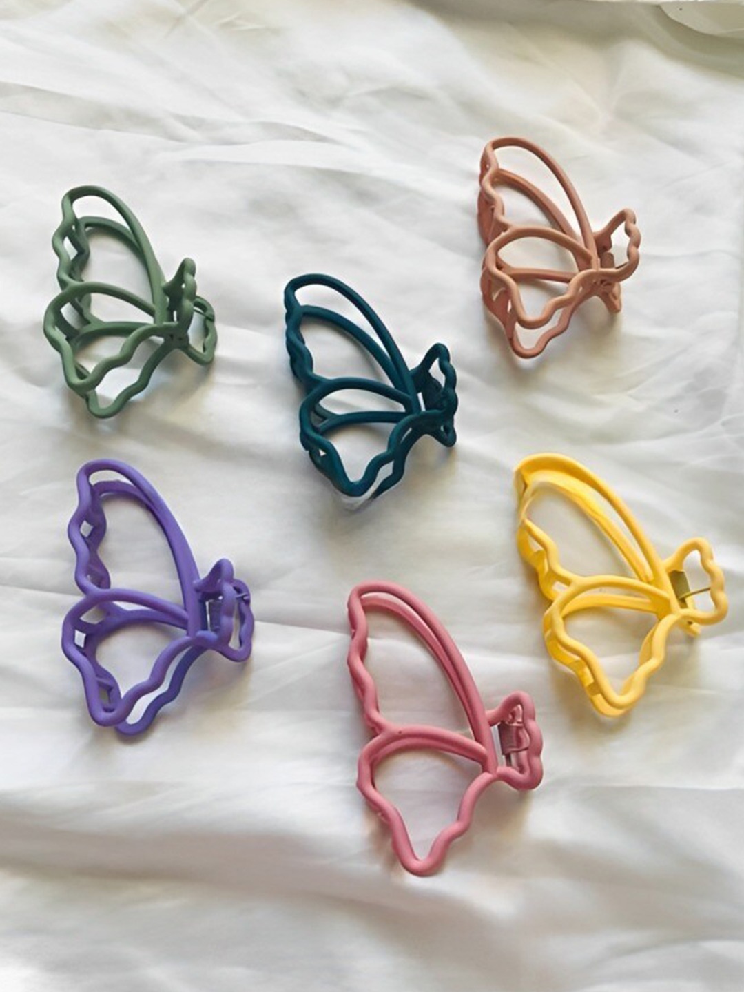 

Krelin Set of 6 Matte Butterfly Shaped Claw Clip, Purple