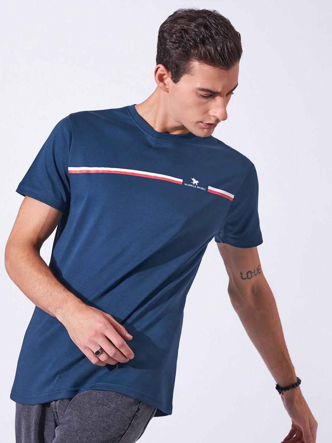 

Markle Moro Striped Slim Fit T-shirt, Teal