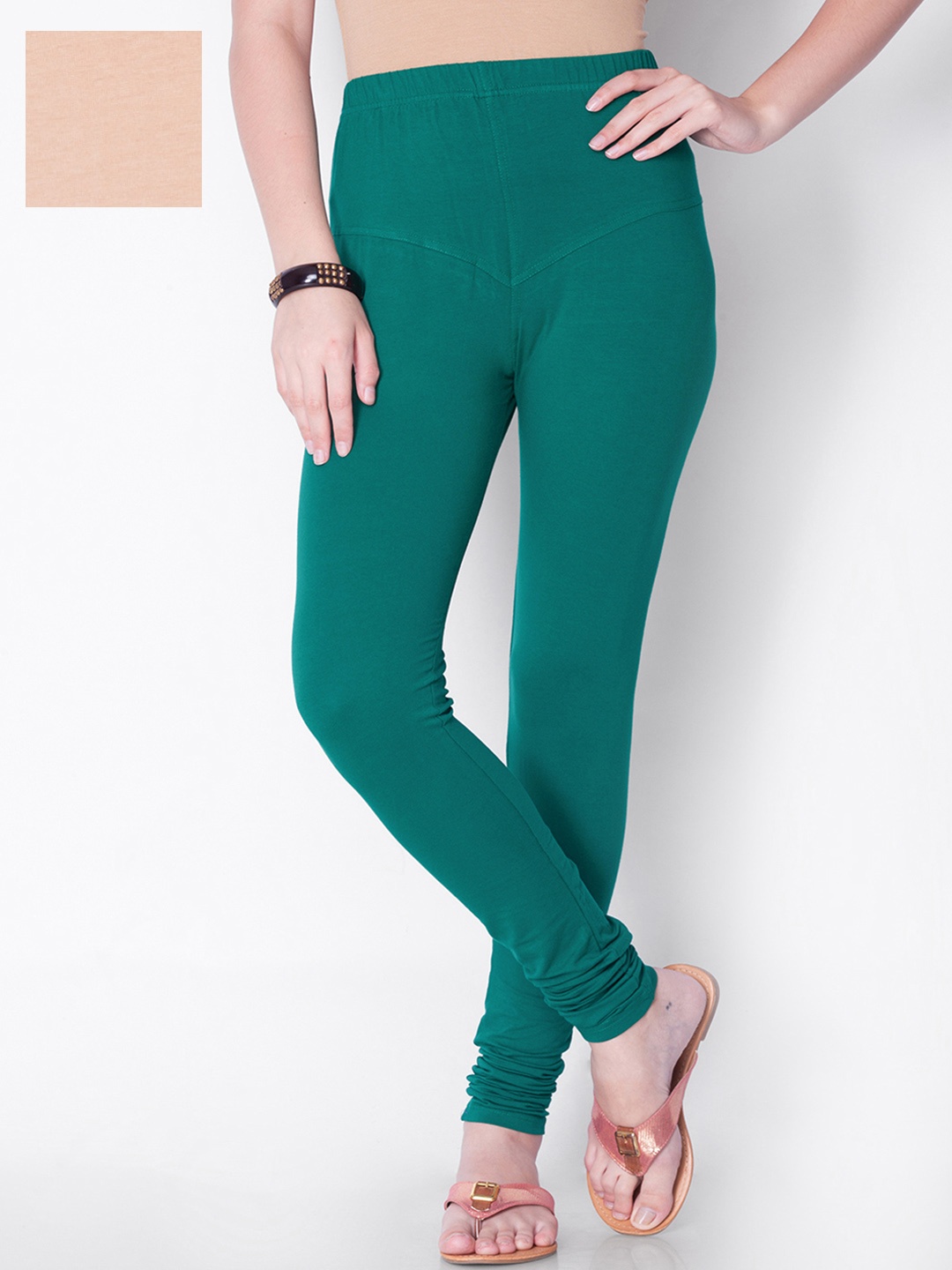 

Dollar Missy Pack of 2 Churidar-Length Leggings, Green