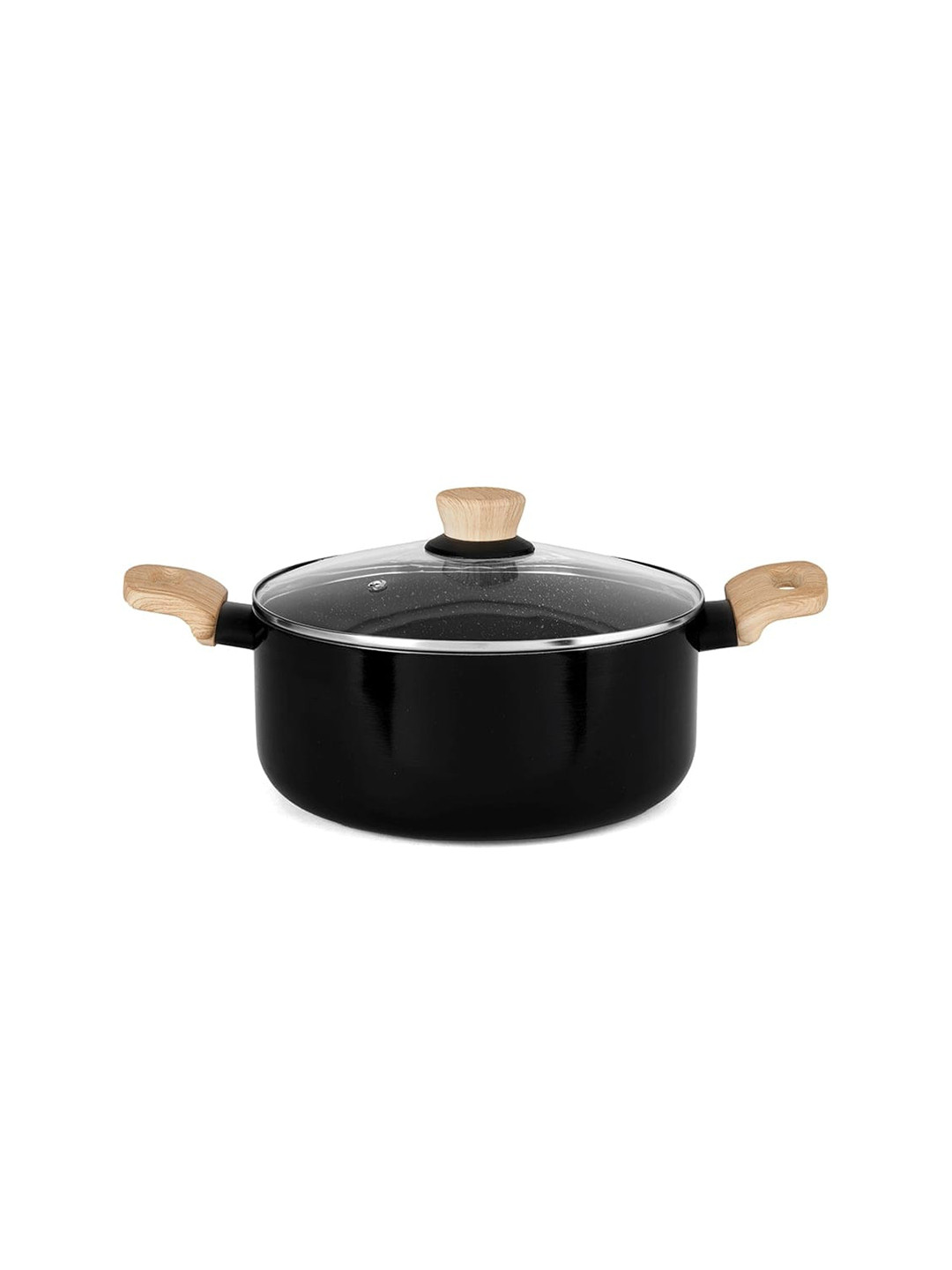 

Bergner Bellini Plus Aura 5-Layer Non-Stick 28 cm (8 L) Induction Base Casserole with Lid, Black