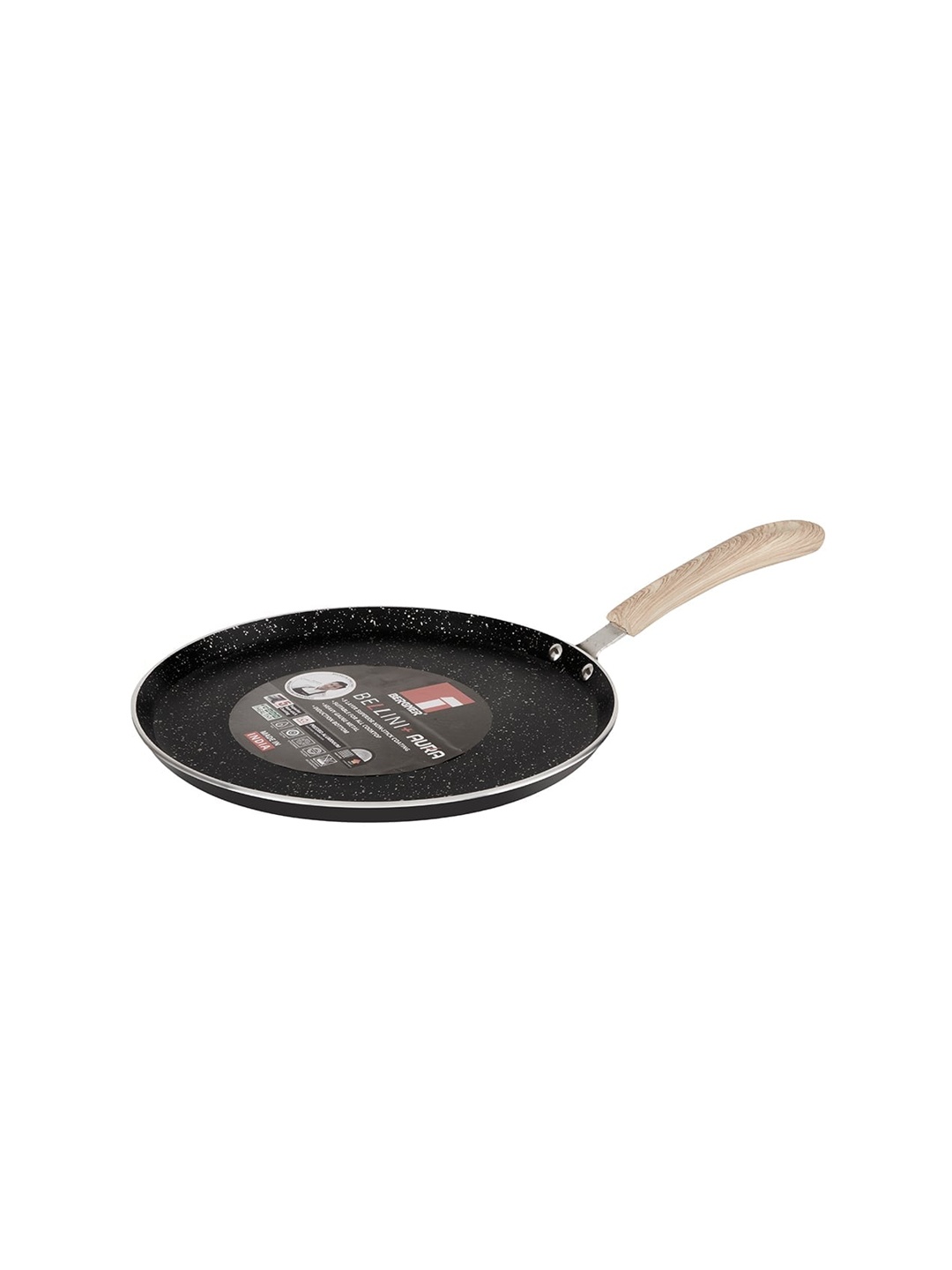 

Bergner Bellini Plus Aura 5-Layer Non-Stick 30 cm Induction Bottom Dosa Tawa, Black