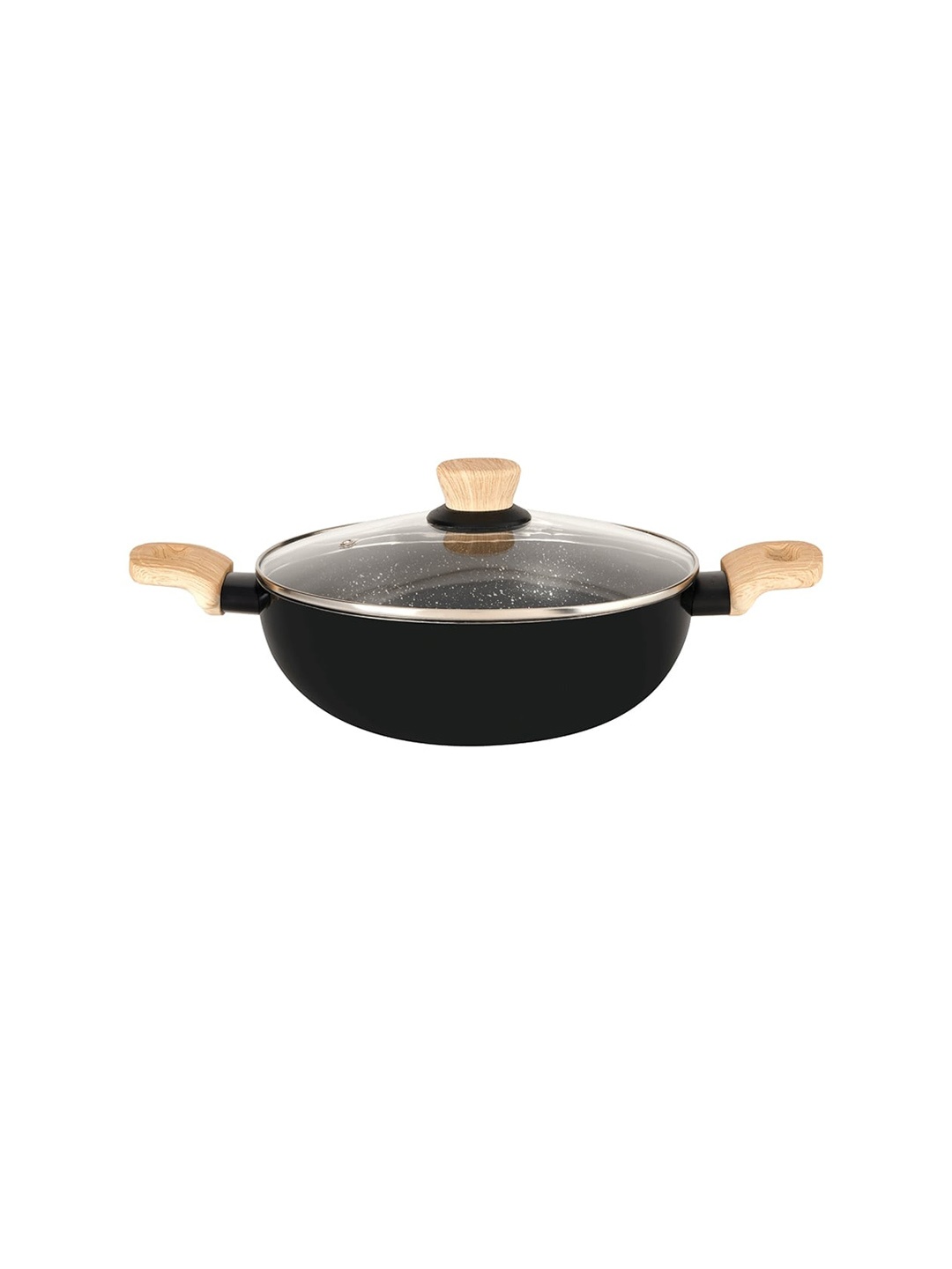 

BERGNER Bellini Plus Aura 5-Layer Induction Bottom Non-Stick Kadai with Lid 5.2 L, Black