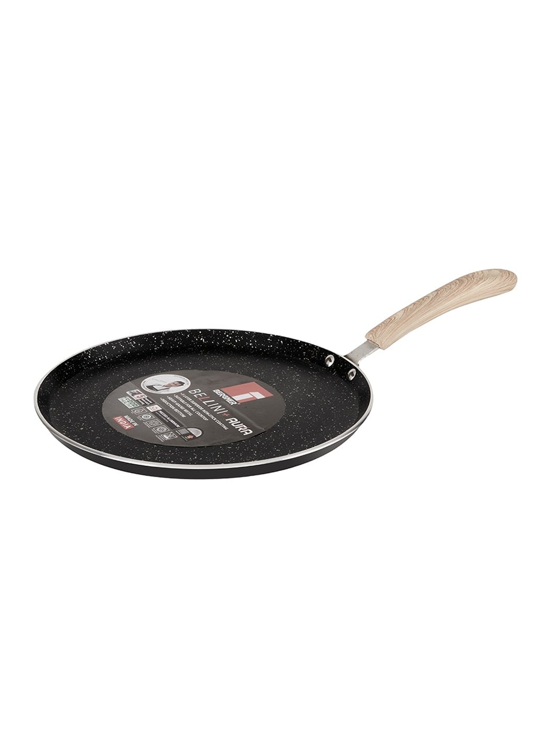 

Bergner Bellini Plus Aura 5-Layer Non-Stick 28 cm Induction Bottom Dosa Tawa, Black