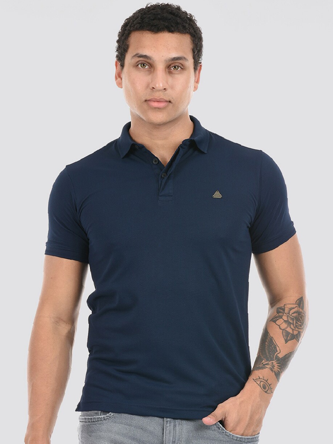 

Cloak & Decker by Monte Carlo Polo Collar Regular Fit T-shirt, Navy blue