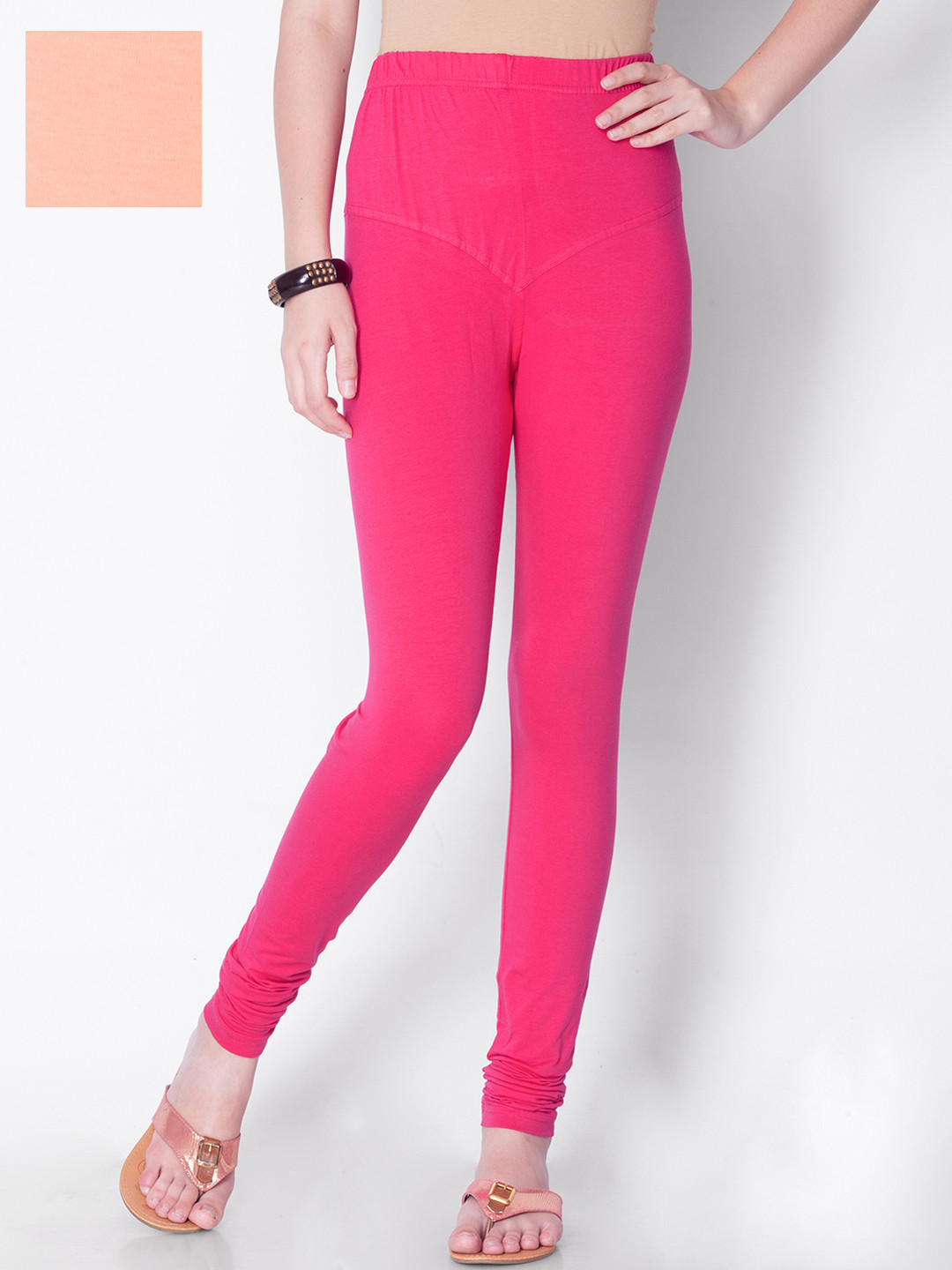 

Dollar Missy Pack of 2 Churidar-Length Leggings, Pink