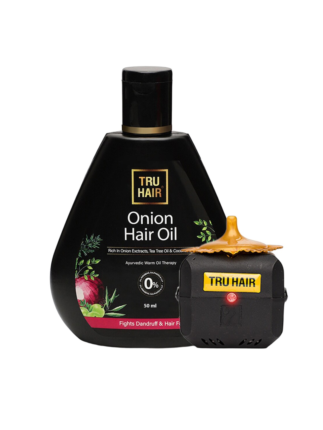 

TRU HAIR Onion Hair Oil with Heater-50ml, Black