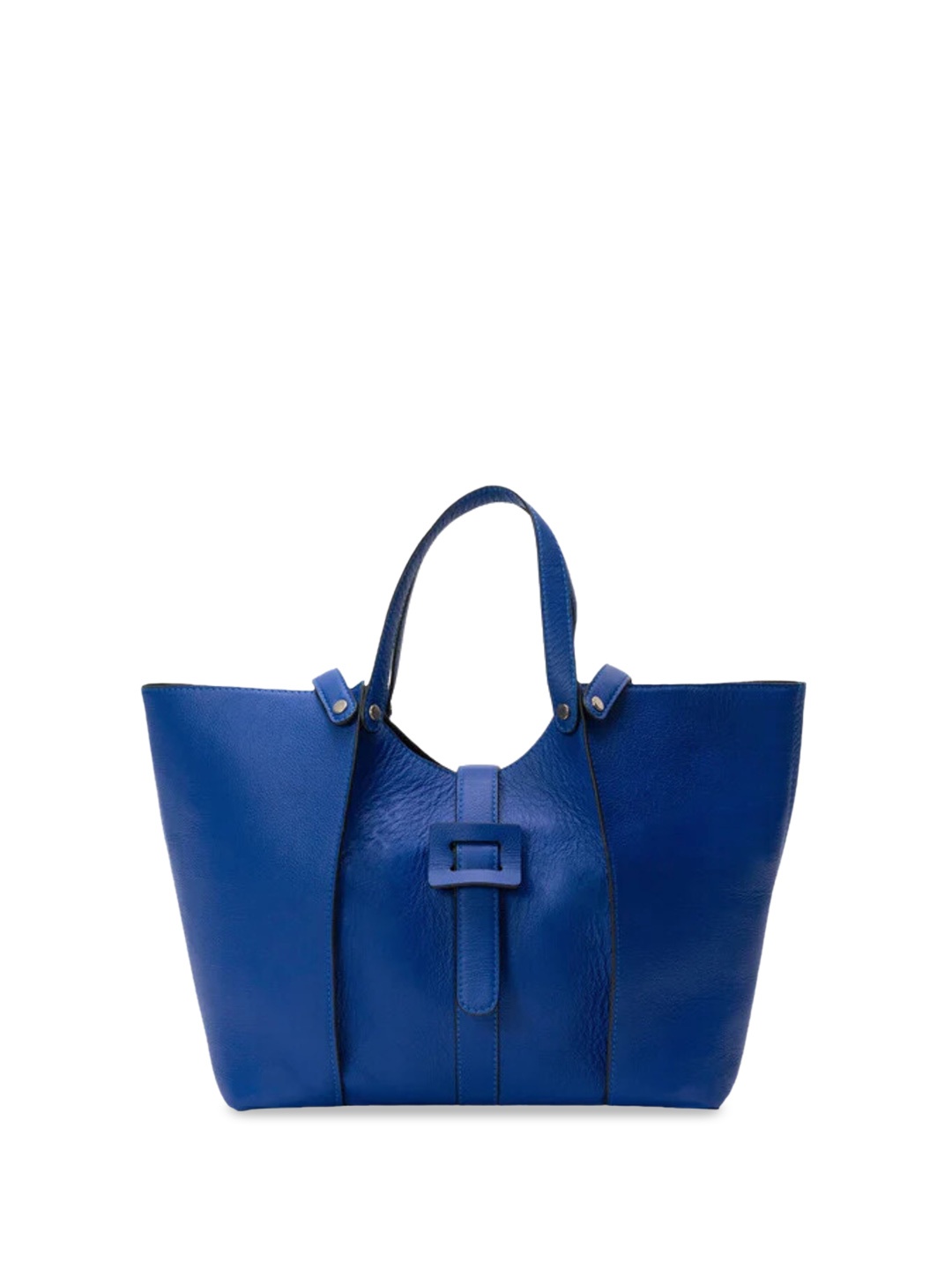 

Mistry Leather Shopper Shoulder Bag With Applique, Navy blue