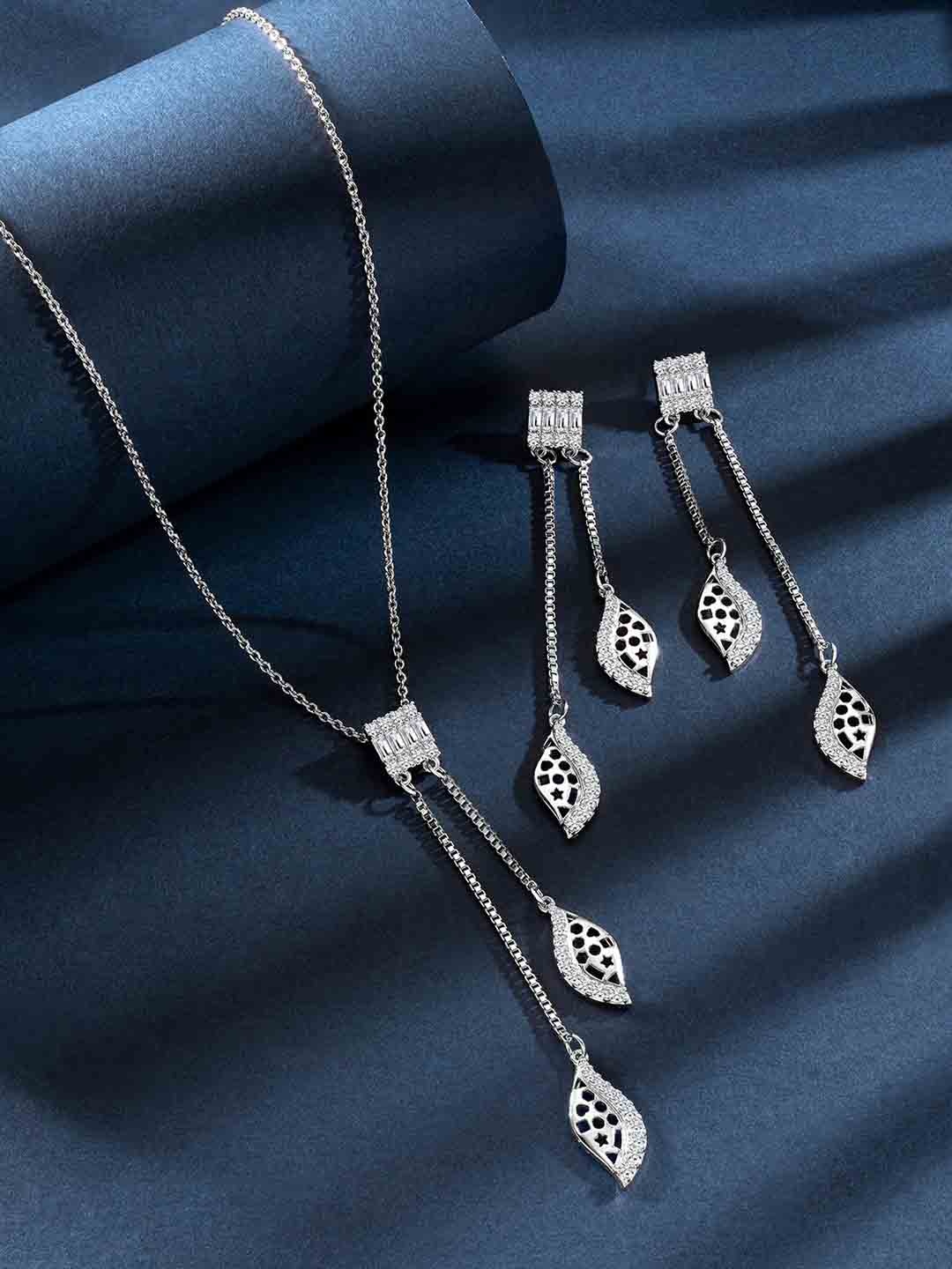 

Peora Silver-Plated CZ Jewellery Set