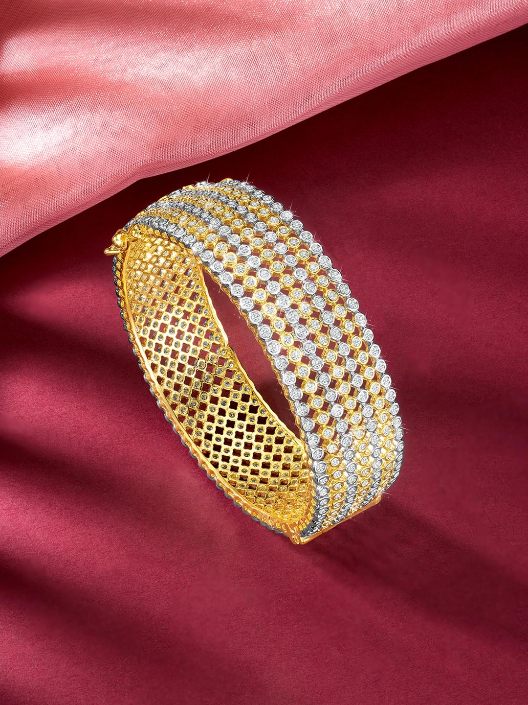 

Peora Cubic Zirconia Gold-Plated Wraparound Bracelet