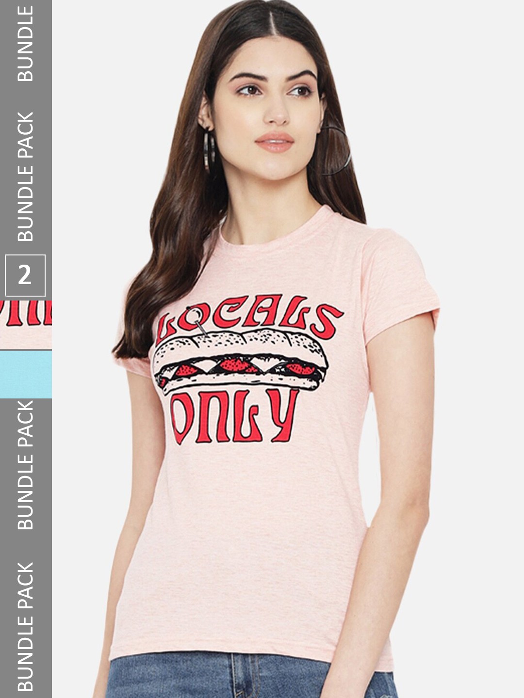 

BAESD Pack Of 2 Typography Printed Cotton T-shirt, Beige