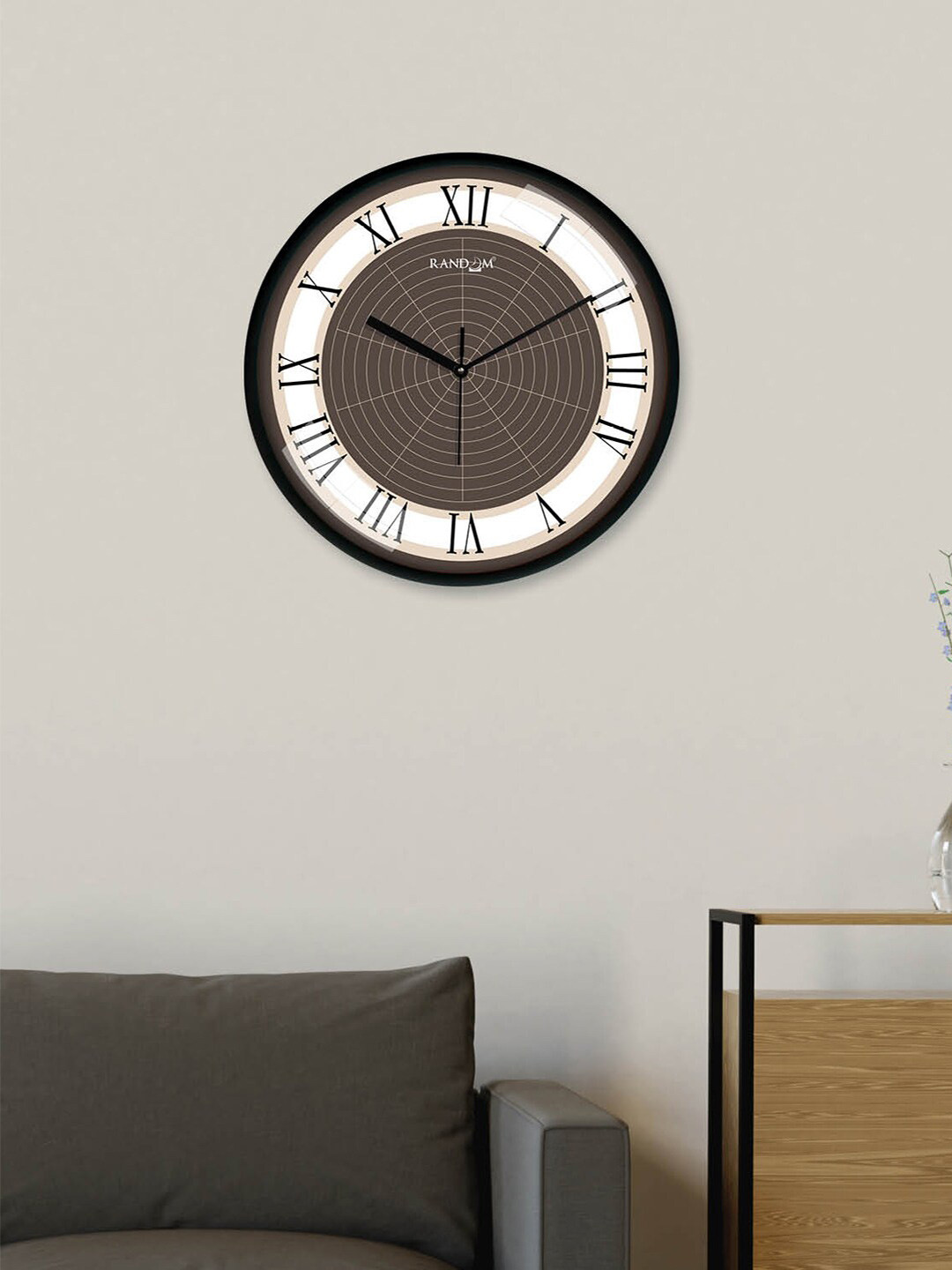 

RANDOM Black & White Printed Round Shape Analogue Wall Clock