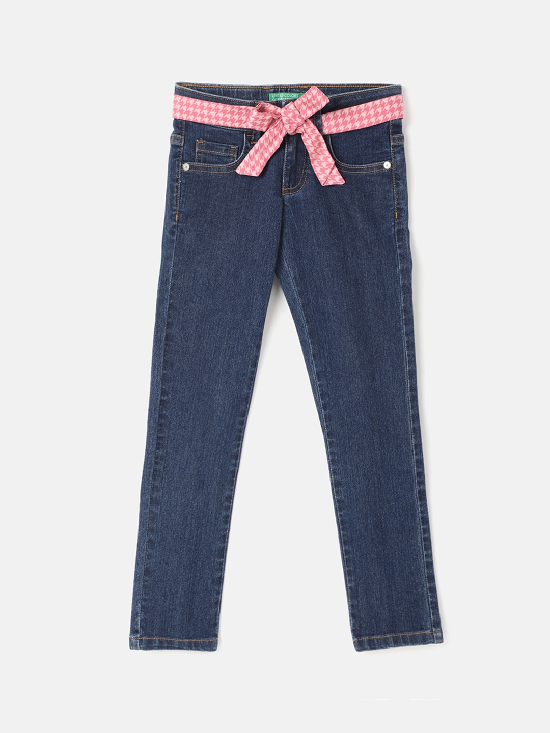 United Colors of Benetton Girls Slim Fit Clean Look Jeans, Blue