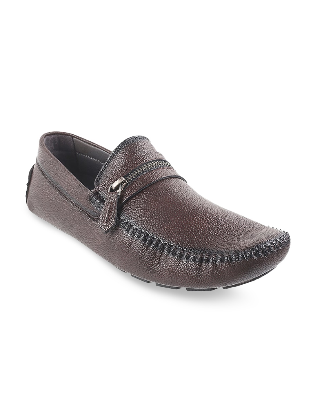 

Metro Men Leather Slip-On Loafers, Brown